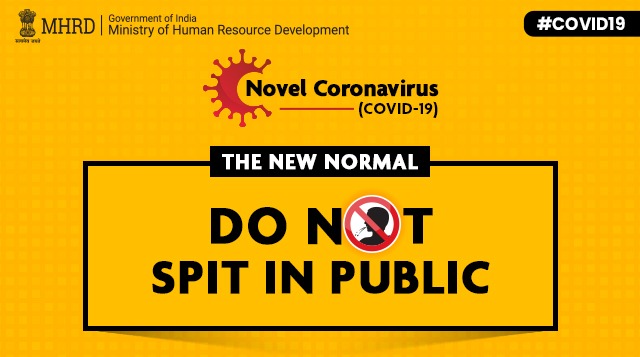 In order to prevent the spread of #coronavirus, we need to start adapting to the New Normal! Let’s not spit in public! #IndiaFightsCoronavirus #COVID19