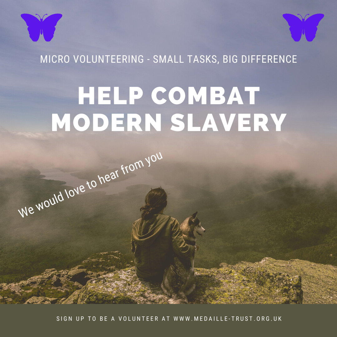 marc_pearson134's tweet photo. Did you know that you could #MakeADifference to lives of #modernslavery victims from your own home?
Well, you can!
@MedailleTrust has a #microvolunteer article to tell you more. #getinvolved from RTs, Penpal and more
➡️https://t.co/d7PxRVh9Xn https://t.co/mavKzSKrKX