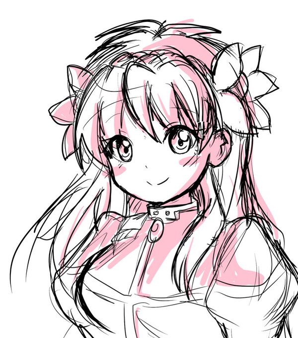 過去絵、色紙用に描いたミルフィーユ カズヤさんにお渡ししたやつです 