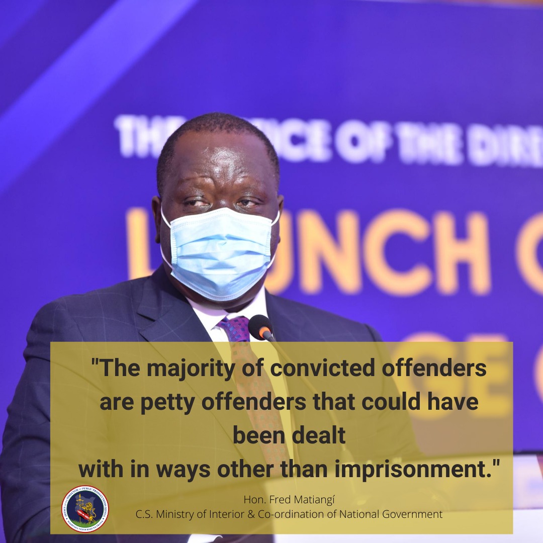 ODPP_KE's tweet photo. Interior CS, Dr. Fred Matiang'i, has lauded DPP's commitment in decongesting prisons. The CS said that in less than 2 years, after DPP Haji took over office, over 16,000 remandees have been released from prison. #DecisionToCharge_ODPP #ODPPCaseManagement https://t.co/5SawDULTw8