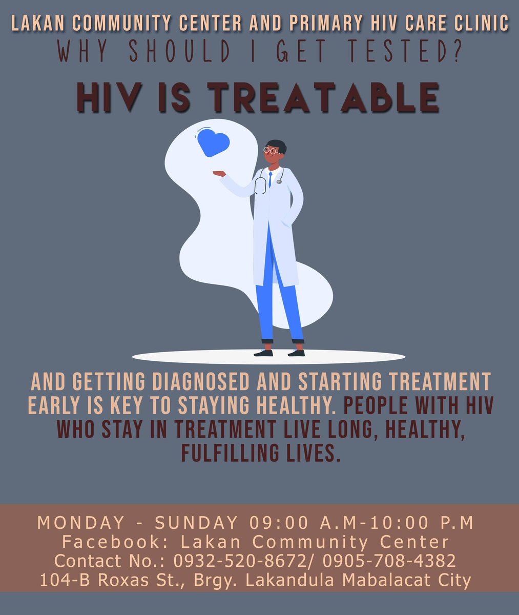 CabusoMac's tweet image. Why shouild I get tested?
Testing is the only way to know for sure if you have HIV. Knowing your status means you can keep yourself and your sexual partners healthy. Being diagnosed early gives you a better chance of living a long and healthy life.
#PushLAKAN
#PushGitnangLuzon