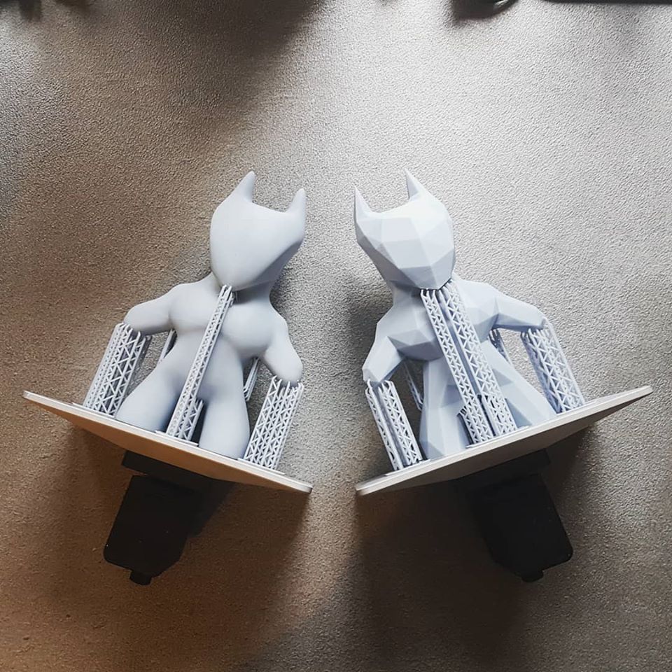 PhoenixEffectFX's tweet photo. Les derniers tests d'impression 3D résine avant l'impression king size en PLA😋 #phoenixeffectstudio #alexnicol #babyphoenix #toy #artoy #figurine #streetart #collection #rouenart #lowpoly #impression3d #3dprint #3dprinting #zortrax https://t.co/LS1jMa2Ppx