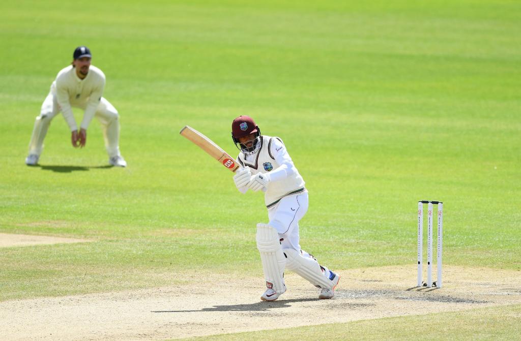 The West Indies top three - Braithwaite, Campbell and Hope -  - fared a lot poorer than the English top order.(Credits: Twitter/ICC)