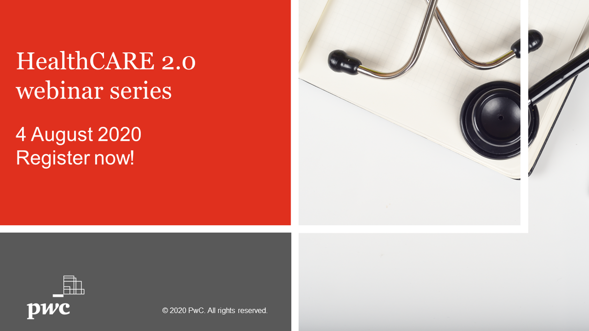 pwc_za's tweet photo. Are you working in the #healthcare industry? Join us for the first of our HealthCARE 2.0 webinars. @LulluKrugel, PwC’s chief economist will share her insights on the economic impact of COVID-19, as well as thoughts on a post-COVID-19 environment.  https://t.co/xSZcr5vSdJ #Repair https://t.co/vXaRbU2mTT