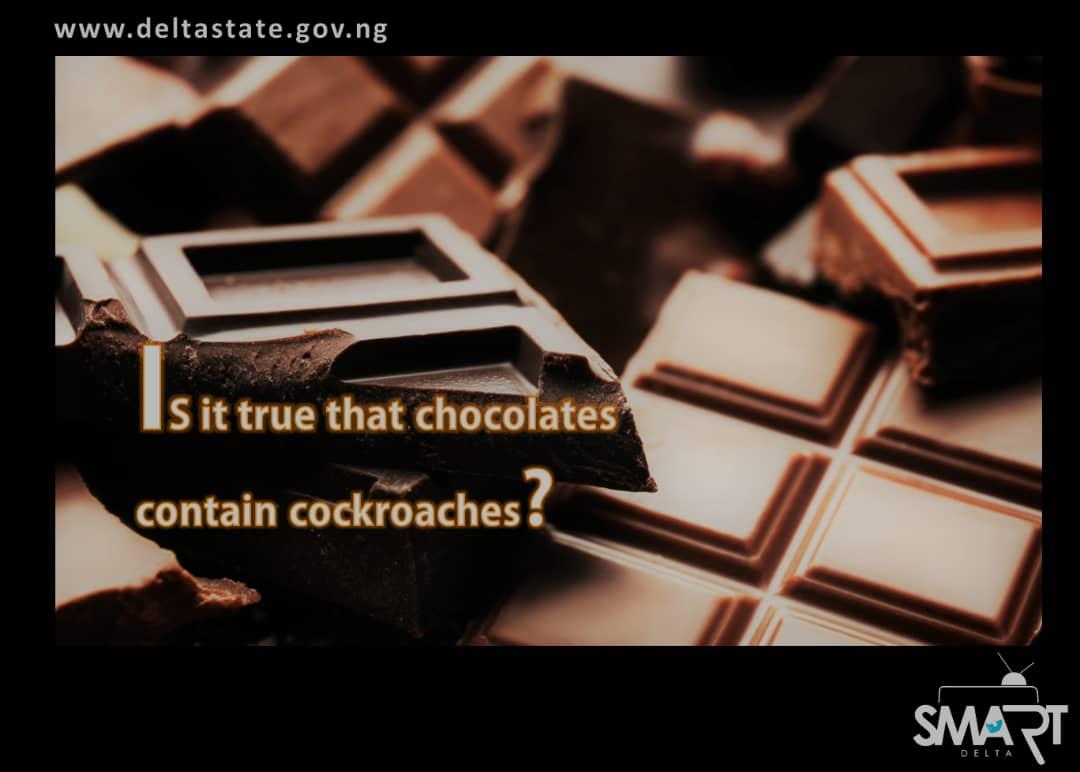 smartdelta_'s tweet photo. Allergy sufferers who react to chocolate might be shocked to learn their allergy could be linked to something other than the cocoa bean: an allergy to cockroaches.

An average of 8 insect parts are found in a chocolate bar and deemed safe, according to the FDA's guidelines. https://t.co/qbEh57AR9p
