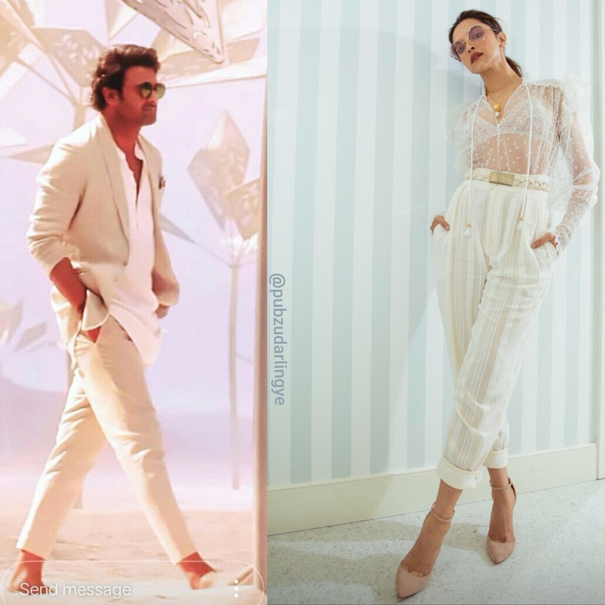 Both Dusky, tall & stylised in all drool worthy ways  #Prabhas.  #DeepikaPrabhas  @deepikapadukone