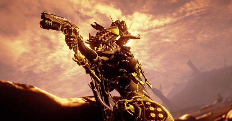 warframeamino's tweet photo. Warframes of the West, a gold-clad western shoot at dusk by user Anya. 👑🌄🧡

https://t.co/e7mJbakK94

#warframe #captura #mesaprime #warframefanart #fanart #gaming #screenshot #warframecommunity https://t.co/7IKJVT0vH0