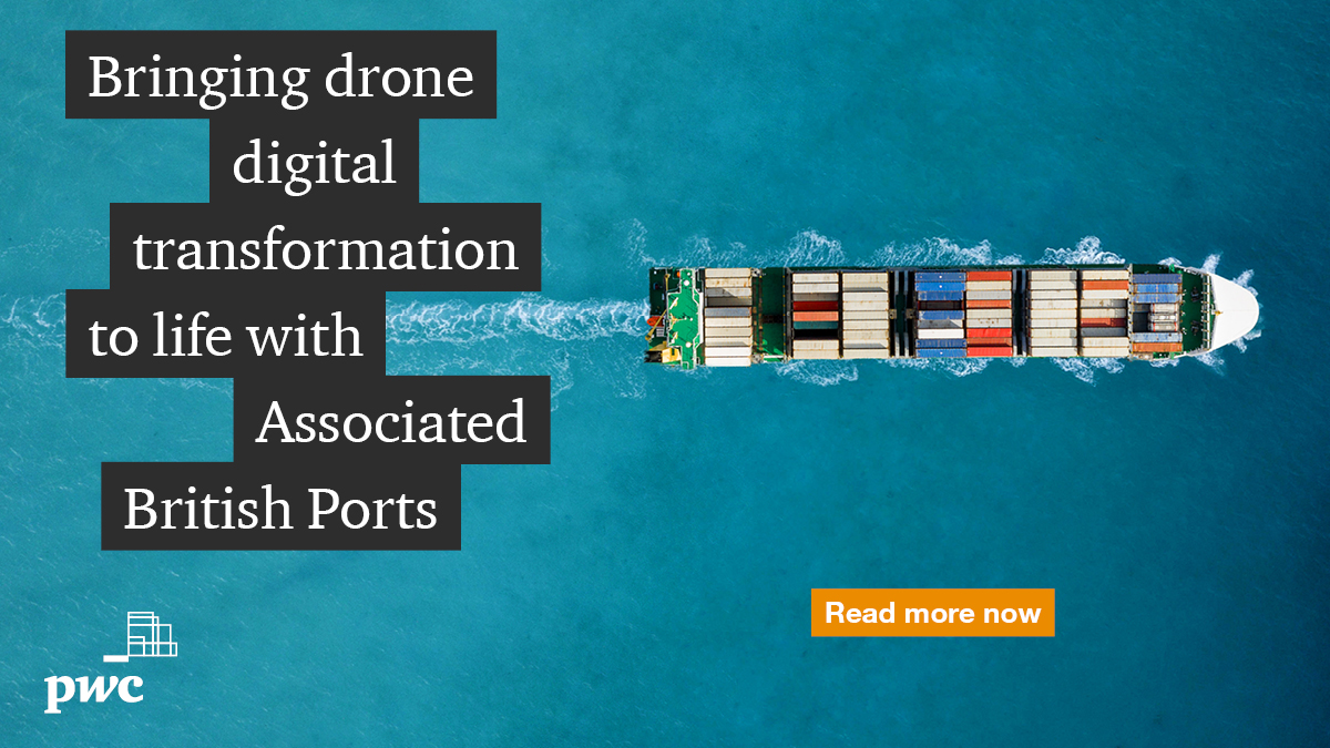 _Chris_Whelan_'s tweet photo. .@PwC_UK is pleased to have worked with @abports21 and @Aerodyne_Group, supporting the introduction of new #drone technology to transform ABP's asset management https://t.co/MoHvzcfmMO #TrustInDrones https://t.co/pM7gS2KmLV