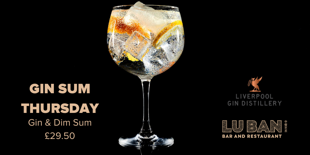 You do not want to miss Gin Sum Thursday at Lu Ban from 5-7pm. We’ll be serving 5 amazing dim sum dishes and 2 gin cocktails from Liverpool Gin all for £29.50.
lubanrestaurant.co.uk/reserve-now 
Perfect for catch ups, an early start to the weekend, or just because you can.