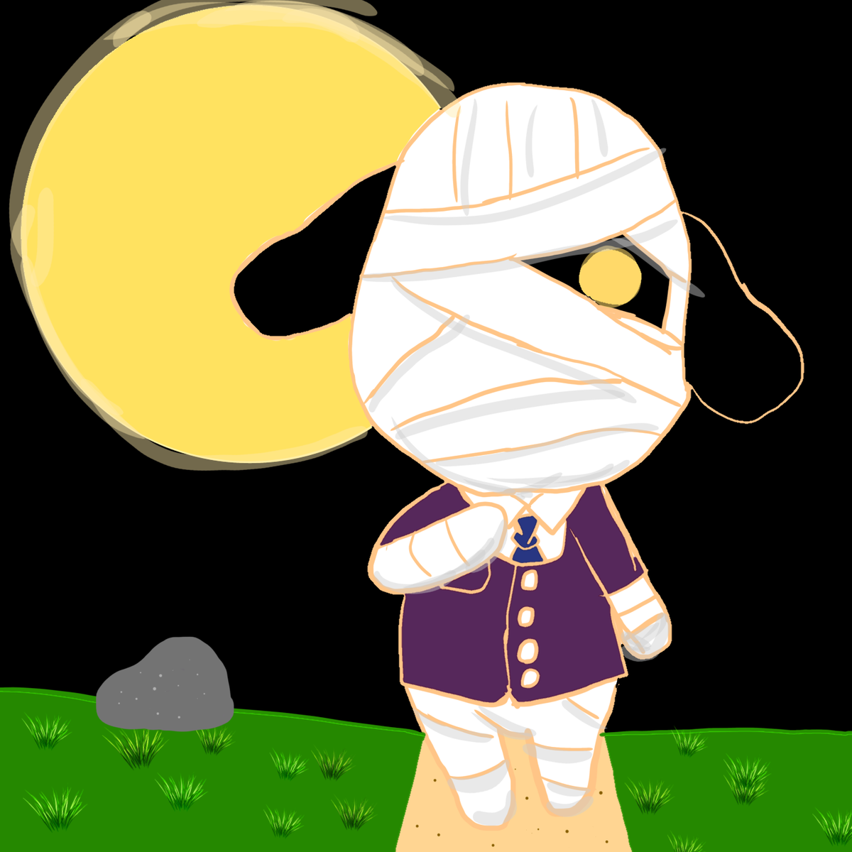 星月狐 あつ森 ラッキー イラスト コメントから 採用させていただいた イラストです あつ森の ラッキーです