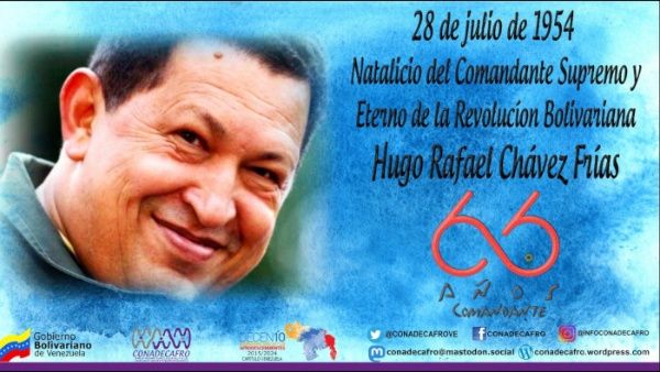 #ChavezVive en cada revolucionario latinoamericano dispuesto a luchar por sus principios. En conmemoración de su natalicio este #28Julio recordemos al mejor amigo de #Cuba. #SomosCuba #SomosContinuidad @Luar5901 @quintana_hdez @victori24697139 @PedroJulioQues1