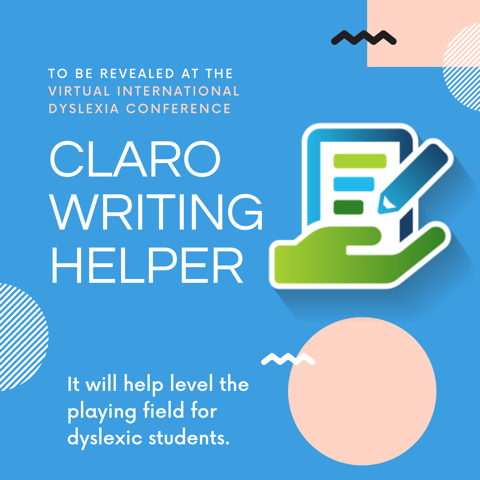 Claro Writing Helper launched at the Virtual International Dyslexia Conference. Delegates will be able to get a free trial from @Claro if they ask nicely :) dyslexiainstituteuk.com/events