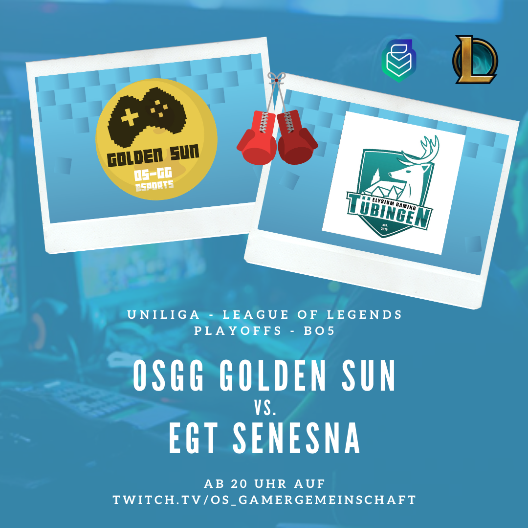 osna_gaming's tweet photo. Playoffs - Lower Bracket! Jetzt geht's um alles! 🔥🔥

🎮 #LeagueOfLegends
🏆 @uniligaGG 3 - Playoffs
⚔️ #GoldenSun
🆚 @esportsunitue Senesna
🎙 @LeridaLoL &amp; @Huzk3y
⏰ um 20 Uhr
📺 https://t.co/jgMCk2qTly

#⃣ #OSGG #Osnabrück #Gaming #Esports #Uniliga #League #LoL https://t.co/hhd1KhO8kj