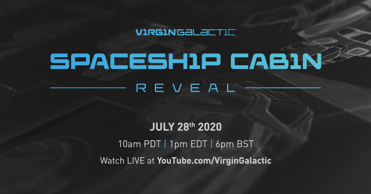 We’re giving a LIVE virtual tour of SpaceShipTwo Unity’s cabin interior for the first time. Tune in at 10amPDT | 1pmEDT | 6pmBST to join us. virg.in/GX2
