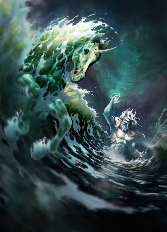 However, despite wanting and being motivated by the pursuit of power and authority, both power and authority may be difficult for the Poseidon man to obtain. Most cultures see the rational Zeus as the ideal King and not the emotional, intense & often destructive Poseidon.