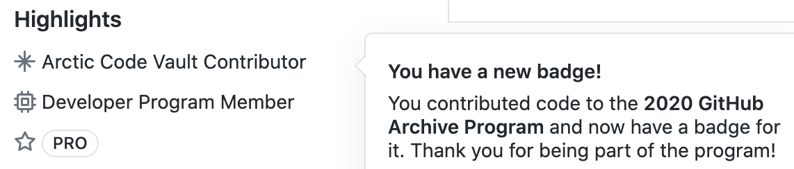 ovhemert's tweet photo. According to @github I'm an "Arctic Code Vault Contributor" on several projects. Now my bugs will never be forgotten. 

https://t.co/EBaQr1DMdB

#opensource #NodeJS #github #arcticcodevault https://t.co/Hshze28aTi