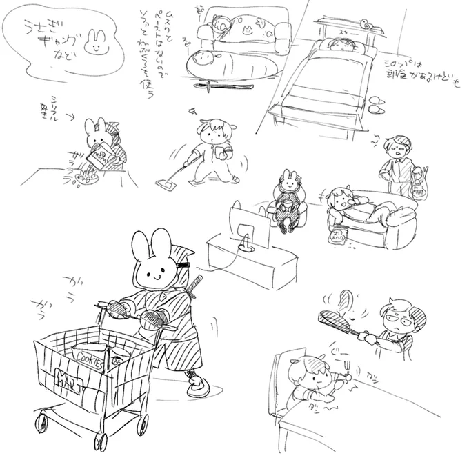 うさぎギャングらの日常など描きたかった 