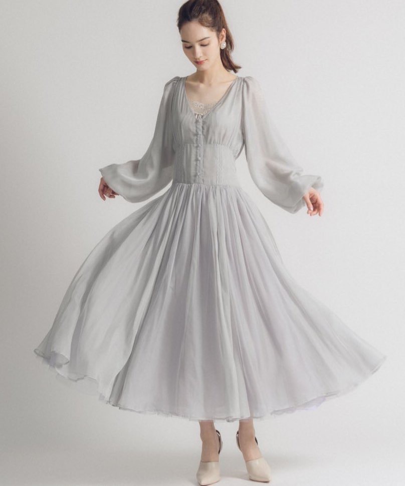 春先取りの Belle ボリュームスリーブドレス vintageコルセットシフォンワンピース - ロングワンピース - hlt.no 春先取りの Belle ボリュームスリーブドレス vintageコルセットシフォンワンピース - ロングワンピース - hlt.no