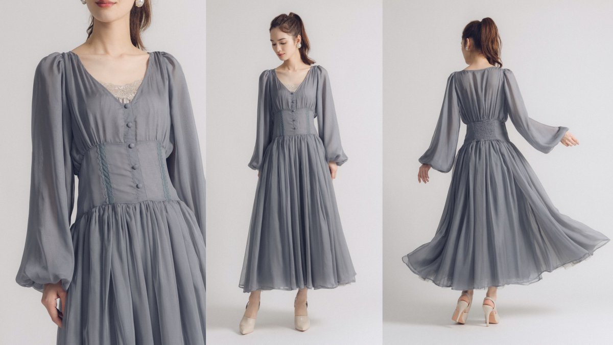 PRE ORDER】 コルセットシフォンワンピース Grimmシリーズに似た