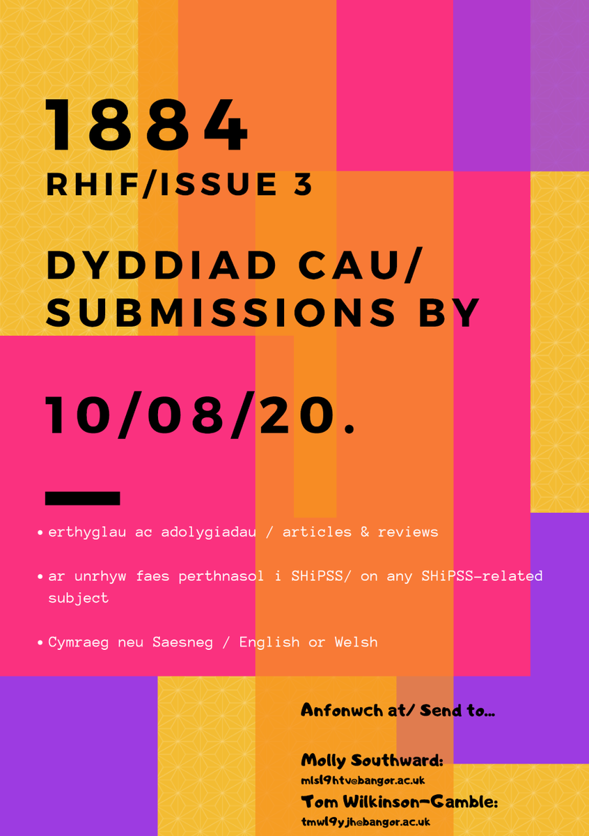 SHiLSSBU's tweet photo. Do you have an interesting article about History, Philosophy or Social Sciences? 

Want to contribute to a lively and fresh journal?

We are looking for contributions to the third issue of 1884, SHiPSS’s staff-student journal!

See below for more info 😊 https://t.co/NrStCPog6i