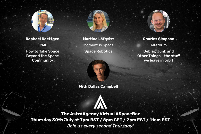 AstroAgency (@theastroagency) on Twitter photo #SpaceBar Update...
It's back!! Join AstroAgency & <a href="/dallascampbell/">Dallas Campbell</a> this Thursday for Spacebar #16, complete with three new panels for you to join!
If you don't have the link, sign up today:
space-bar.eventbrite.com
It's the drinks reception of space webinars🚀🍸🛰️
#Networking #SpaceBar Update...
It's back!! Join AstroAgency & <a href="/dallascampbell/">Dallas Campbell</a> this Thursday for Spacebar #16, complete with three new panels for you to join!
If you don't have the link, sign up today:
space-bar.eventbrite.com
It's the drinks reception of space webinars🚀🍸🛰️
#Networking