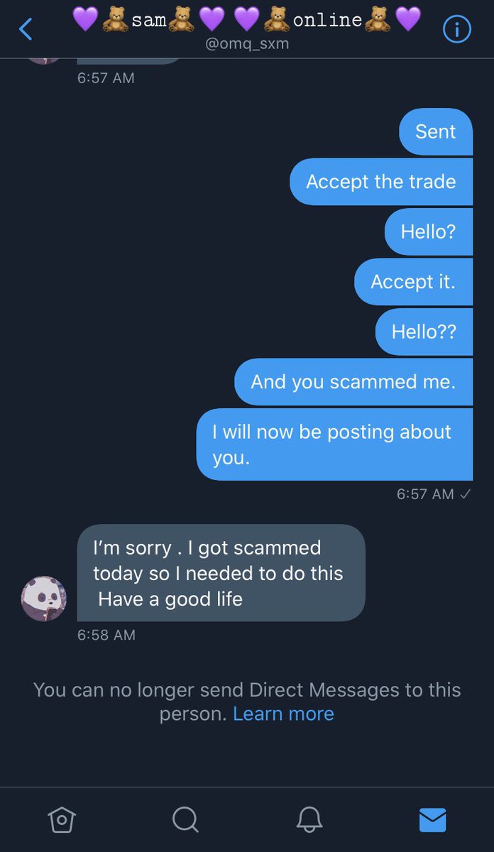 grungiz's tweet photo. DO NOT TRUST @omq_sxm
THEY JUST SCAMMED ME OUT OF MY SSHF AND I AM SHAKING— I AM NOT EVEN SURPRISED BUT I AM SHAKING, THEY UNFRIENDED ME AFTER THE LAST FEW TWITTER MESSAGES, THEY PROMISED TO GIVE IT BACK IF I GAVE 1k ROBUX BACK, DM ME FOR MORE PROOF! SPREAD THE WORD AROUND https://t.co/gFMY3jkxub