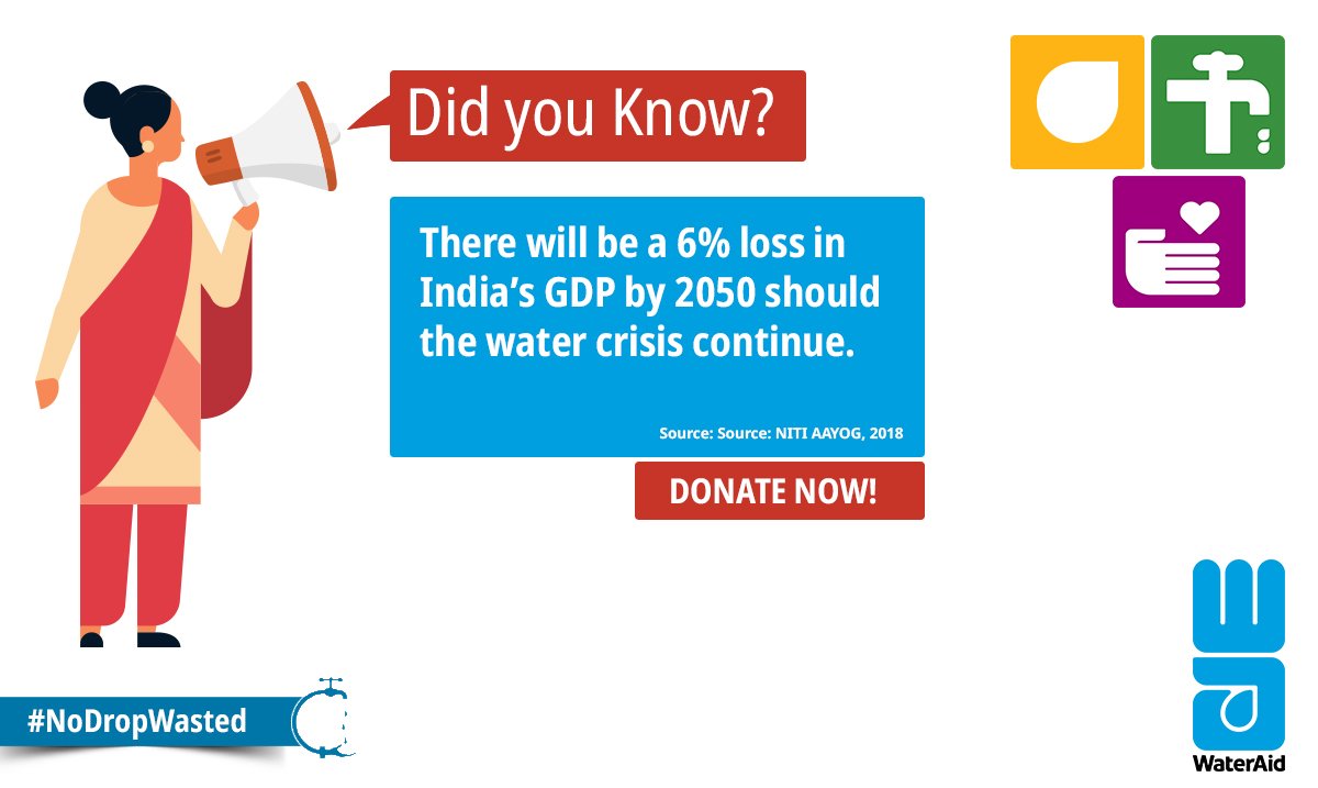 WaterAidIndia's tweet photo. #WaterCrisis can be a major hindrance to a country’s development.
We are working relentlessly to provide access to clean water to everyone, everywhere.
Support us in our endeavor.
⏭️ https://t.co/U4cJFsqgfg
#NoDropWasted https://t.co/Ugksd643as
