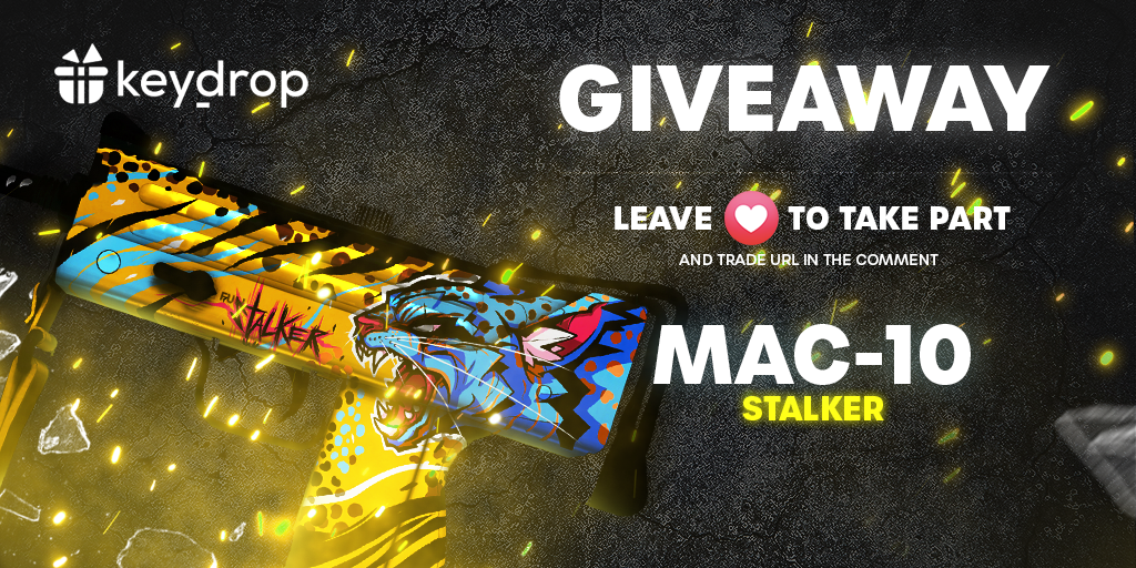 keydropcom's tweet photo. 🔥 Giveaway on MAC-10 | Stalker! 🎁

👊 Just leave ❤️ under the post!
🌟 Follow us!
🏆 Retweet!

 ⏰ Results on Wednesday (29.07.2020) at 3:00 pm!
#keydrop #keydropcom #keydroppl #csgo #csgoskins #csgoskin #csgogiveaway #giveaway #csgocases #csgocase #csgocommunity #csgoesport https://t.co/pHsYEiMG92