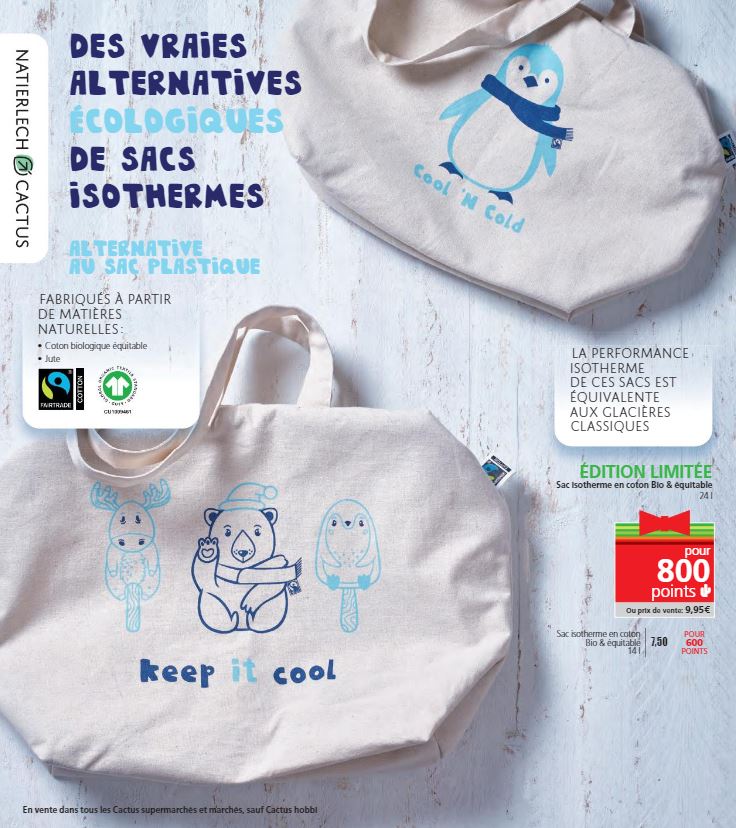 FairtradeLU's tweet photo. NOUVEAUTÉ AU LUXEMBOURG - l'alternative écologique et #éthique aux sacs réfrigérants en plastique chez Cactus au #Luxembourg, en coton certifié #Fairtrade 😊 https://t.co/89u3VK0J58