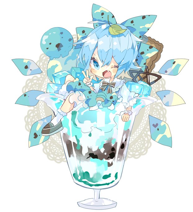 「青髪 アイス」のTwitter画像/イラスト(人気順)