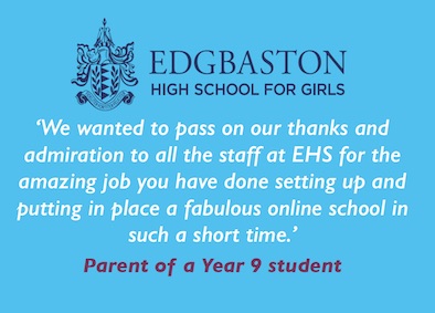 Edgbaston_High's tweet photo. #ehsinspire #ehstogether https://t.co/0qDWDWW5rc