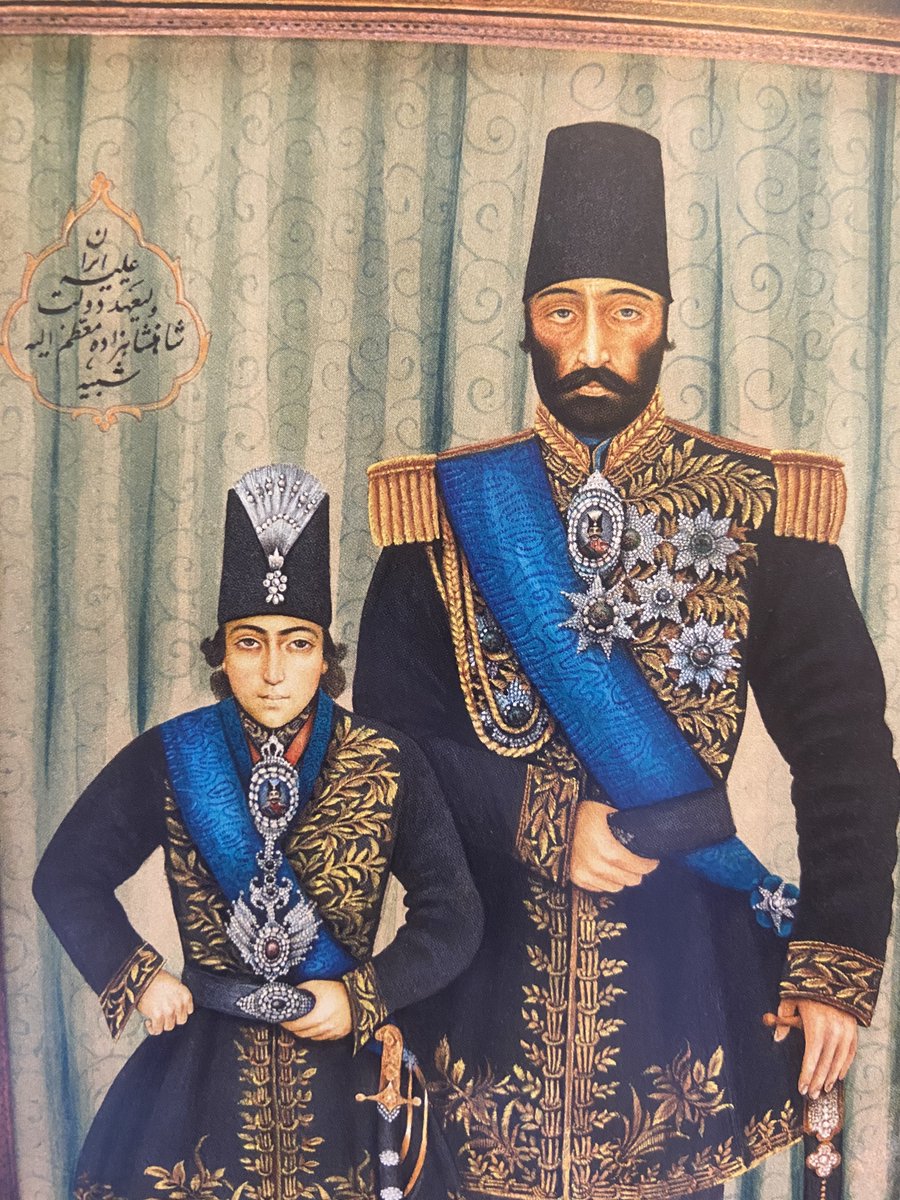 The rest of Husam al-Saltana's dress here is noticeably European in style. The gold braid epaulettes are a particular clue. This is following changes to military attire which became widespread during the reigns of Muhammad and Nasir al-Din Shah. (Muhammad Shah in the 3rd image).