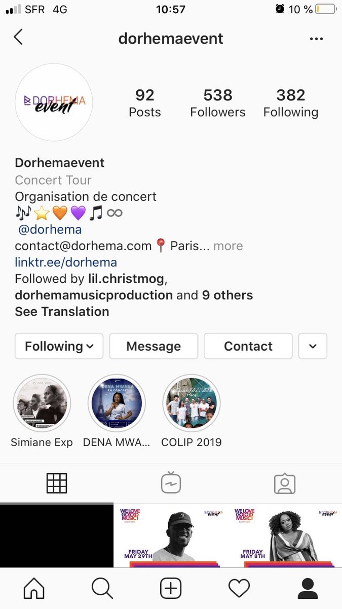 DORHEMA PRODUCTION Une équipe de choque qui produit tout genre de musique gospel.ils ont aussi deja organisé des événements comme le concert de Calledout (oups again sorry ) et Dena Mwana Du coup pour vos événements et vos prod vous avez le choix France 