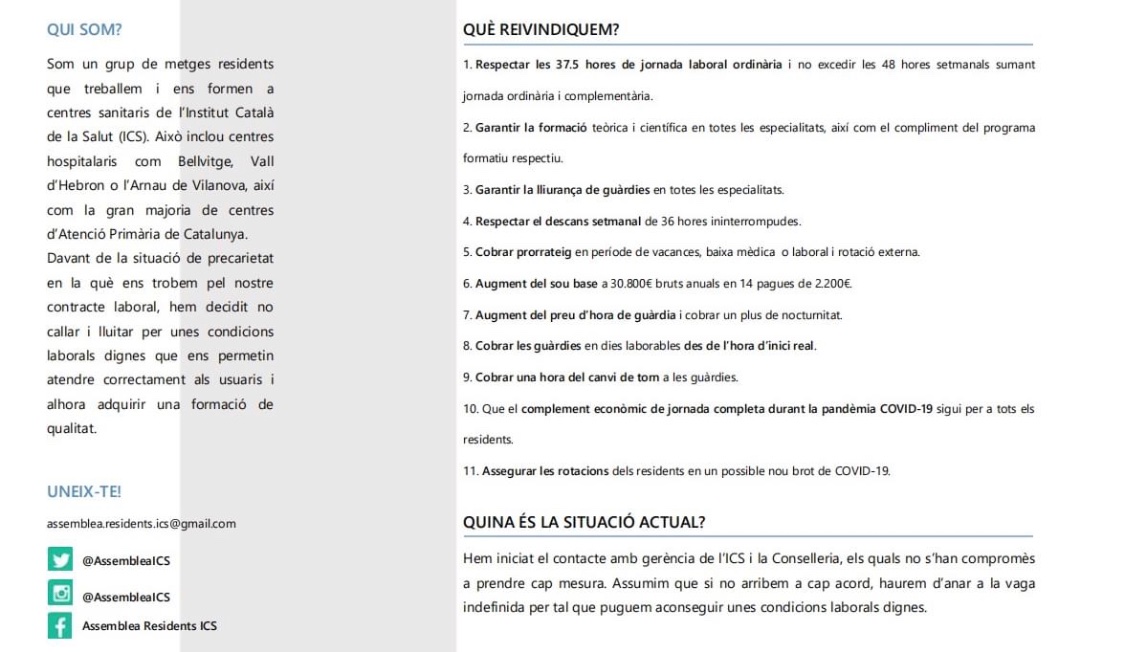 AssembleaIcs's tweet photo. Qui Som? Què reivindiquem? #ConvenioMIRYa @catsalut @govern https://t.co/k6XyclmKAd