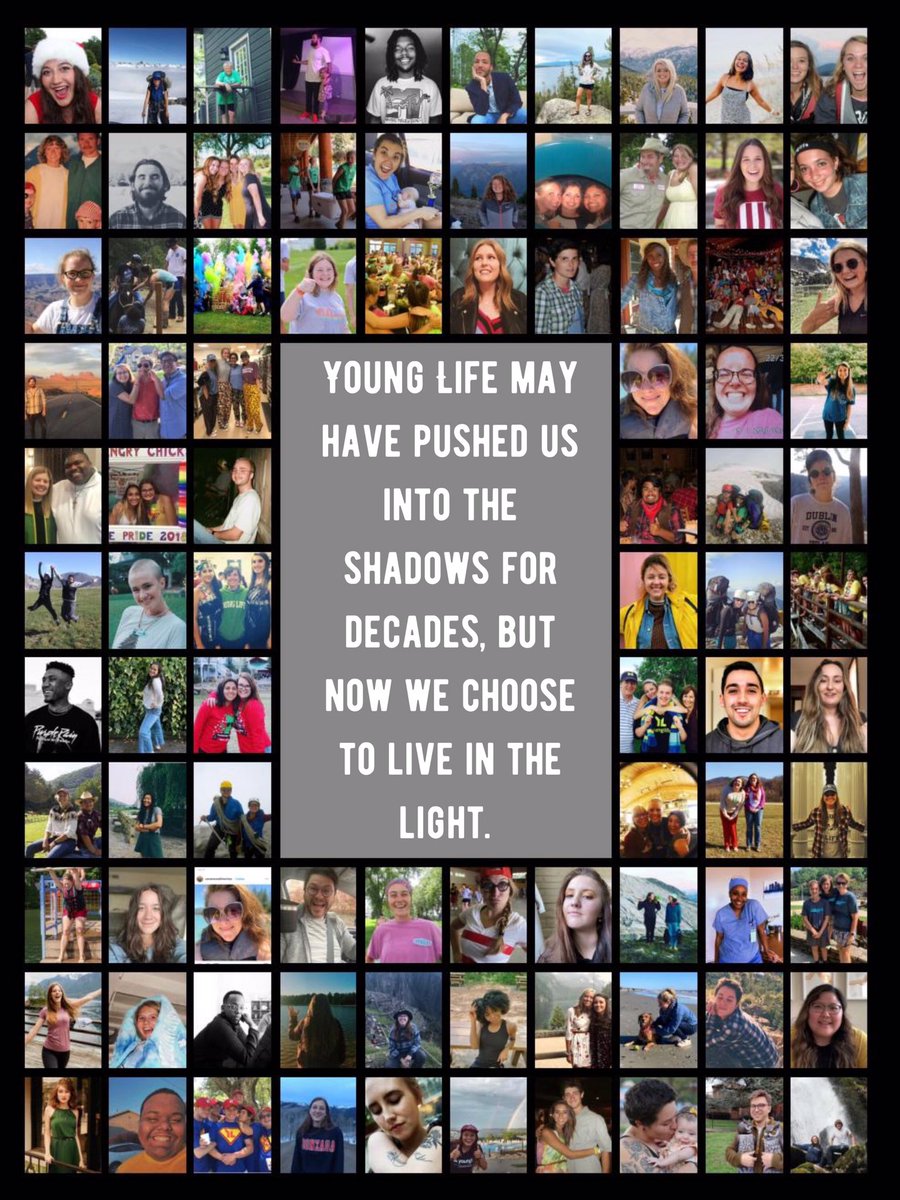 dobetter_YL's tweet photo. Young Life may have pushed us into the shadows for decades, but now we choose to live in the light. We will continue living in the light, no matter how much YL tries to push us back into the dark. We see @YoungLife’s attempts to skirt around the real issues. #DoBetterYoungLife https://t.co/glOqMUXDyk
