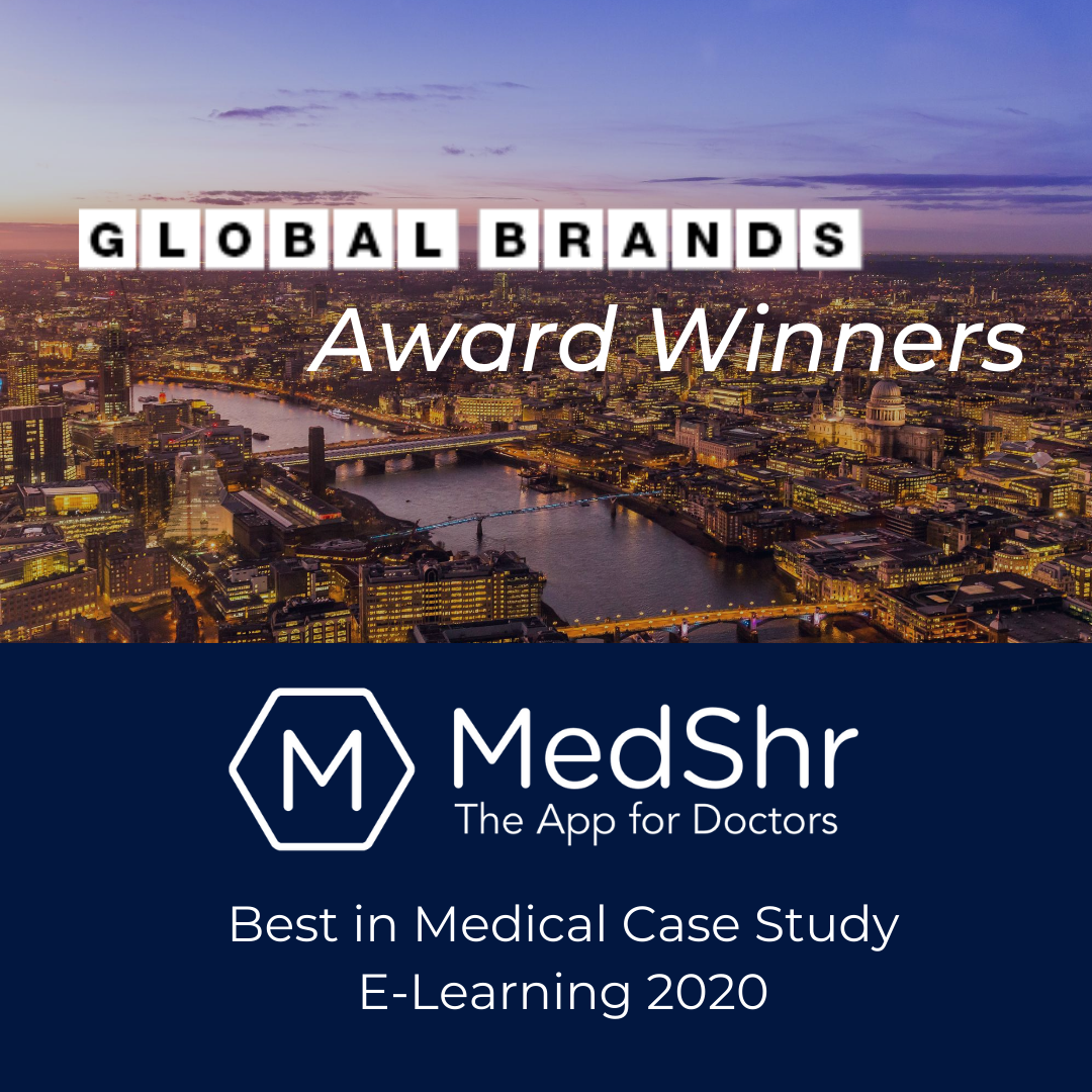 medshronline's tweet photo. We are thrilled to announce that MedShr has won the @GlobalBrandsMag award for Best in Medical Case Study E-Learning! 🏅 

To discuss cases with over a million other medical professionals, join MedShr today: https://t.co/MKJfgC3OEa

#award #doctors #appfordoctors @DrAsifQasim https://t.co/C68ZOENU7h