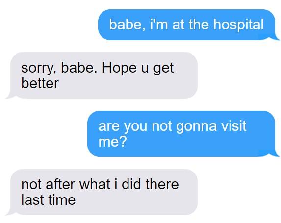 Dragon Age characters as 'I'm at the hospital' texts, a thread: