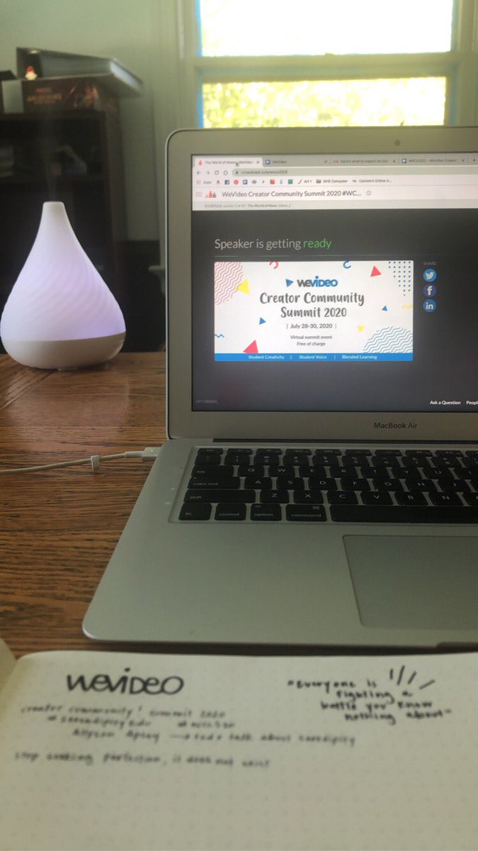 MsMayesTDHS's tweet photo. Excited for the next 3 days of learning with this creator community!! @WeVideo #WCCS20 https://t.co/D5jM9ILm0V