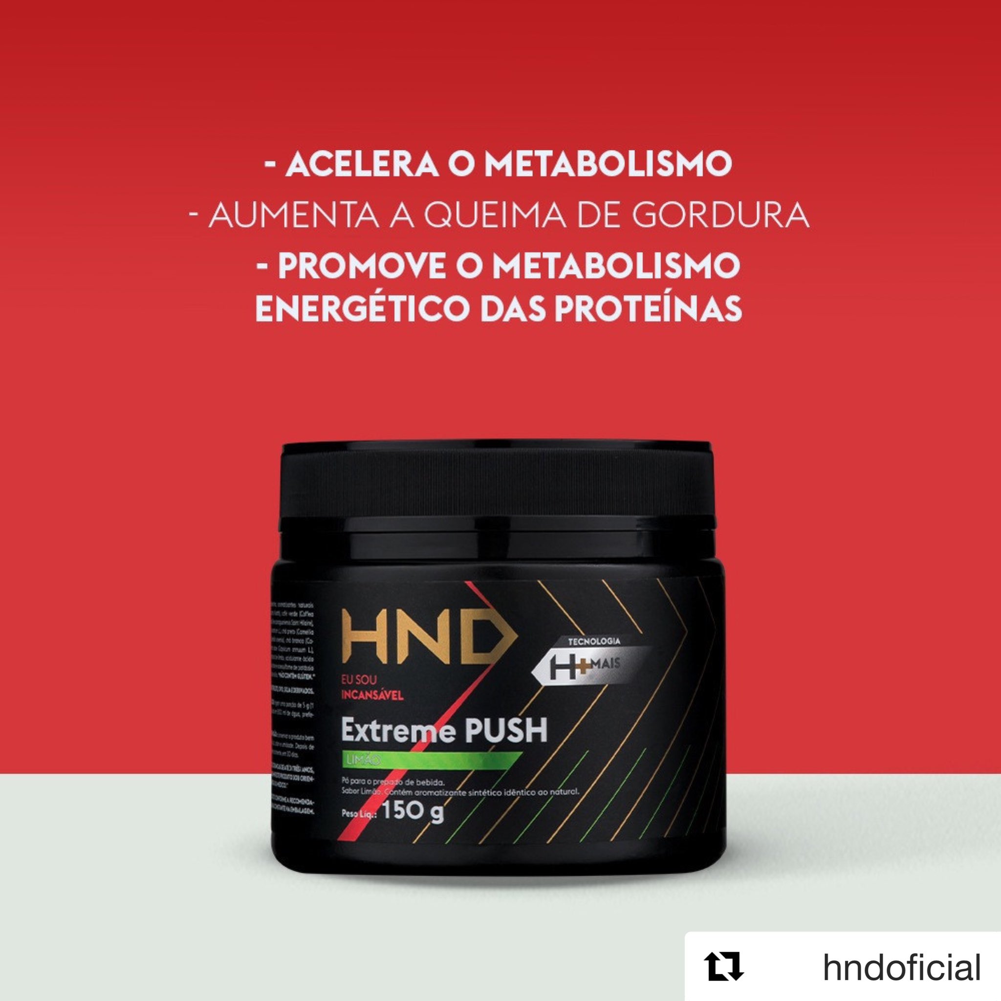 Carla A on X: O Extreme Push HND vai aumentar a sua disposição e  performance durante as atividades físicas, diminuindo a fadiga e ajudando  na impulsão. Ele contém propriedades termogênicas qaceleram o