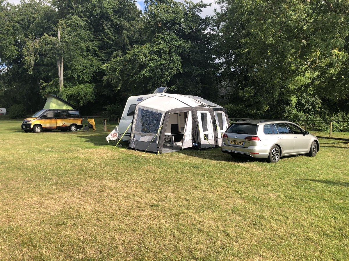 All set up at morn hill camc site in Winchester for 5 nights