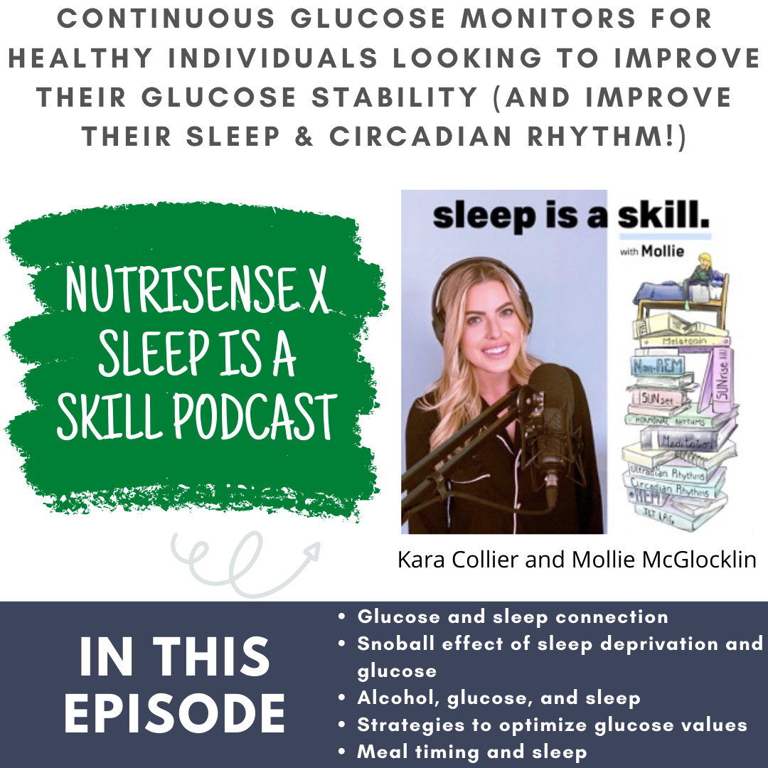 Check out @Kara_Collier1 on the wonderful @SleepIsASkill podcast! Kara and Mollie dive into all things #glucose + #sleep! Available on your favorite podcast app. #metabolism #preventativehealth #insulinsensitivity