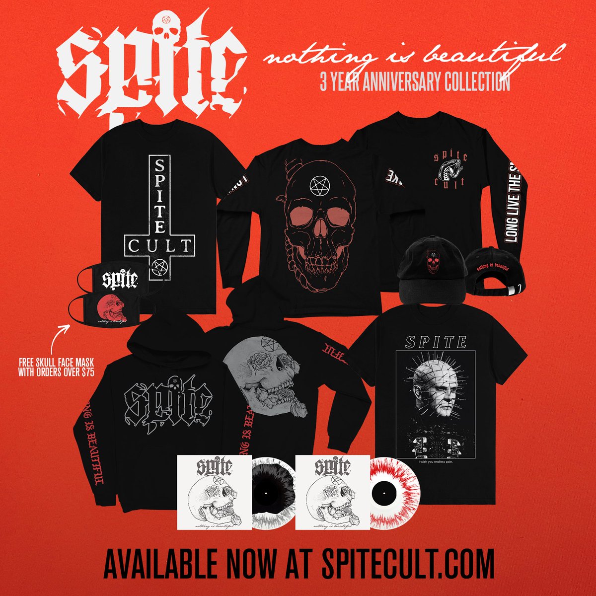 SPITEca's tweet photo. NOTHING IS BEAUTIFUL is 3 years old today.

New collection including NIB on vinyl is available now at https://t.co/tus9Z4Dely

Items are limited. https://t.co/05n21LEHXO