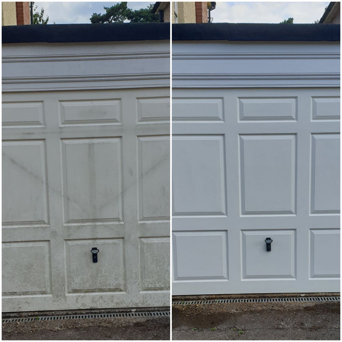 Captainpolewash's tweet photo. Dirt, algae &amp; mould removed! Looks like a new garage door!

01202 905440

https://t.co/KJxPot70qx
info@captainpolewash.co.uk https://t.co/AddzQ5V3Qx