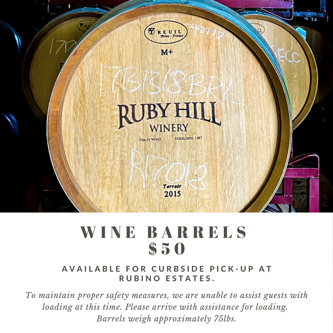 Stop by our sister winery, Rubino Estates, and ask to check out the barrels we have for sale. Don't know what to do with them? Head over to Rubino's blog to see some cool DIY projects! ow.ly/RDHG50AJsiT