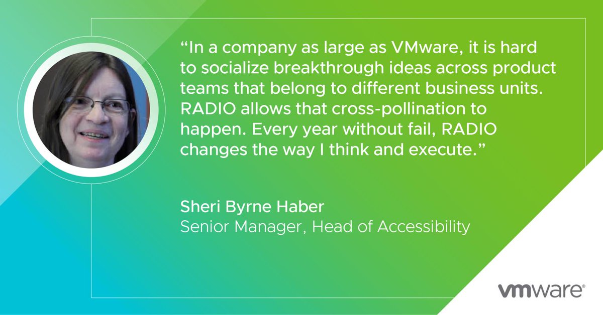 vmwocto's tweet photo. Last week we hosted VMware’s flagship R&D Innovation Offsite, RADIO, an event that amplifies our culture of Innovation. Find out why RADIO is so unique to our engineering culture. #VMwareRADIO #VMwarelife https://t.co/cTxRV6SKvV