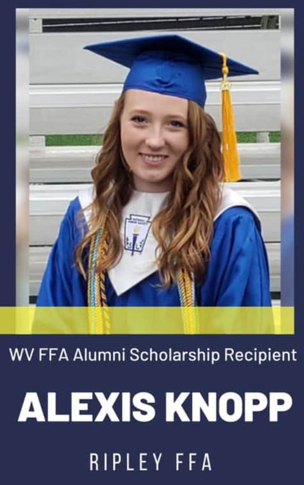 CONGRATULATIONS 
to <a href="/RipleyHSWV/">Ripley High School</a> Graduate &amp; our 2019-2020 Ripley FFA President, Lexi Knopp
Recipient of a 2020 WVFFA Alumni Scholarship!