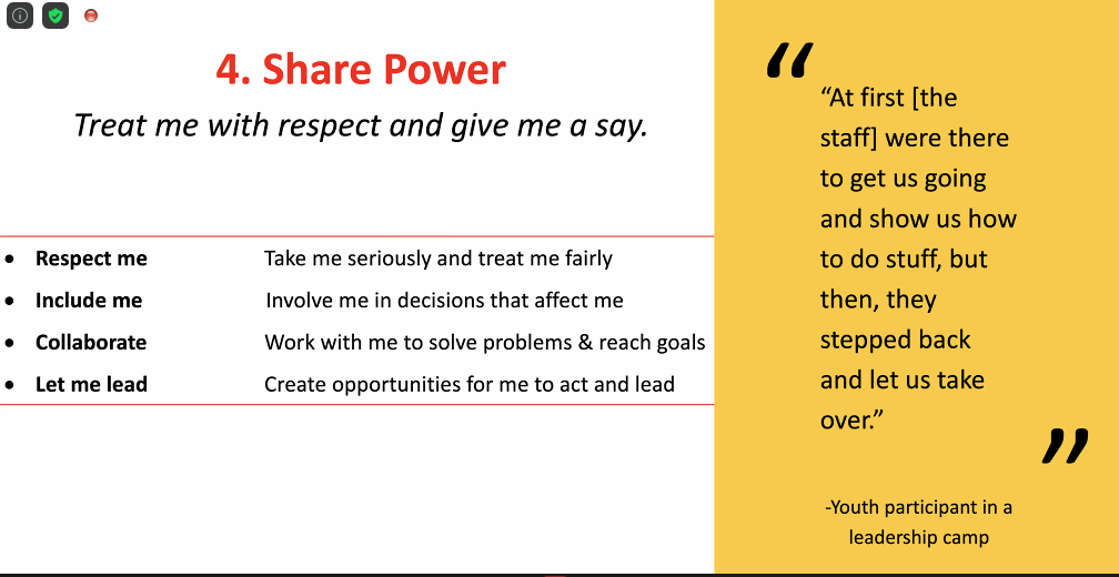 AchieveTheDream's tweet photo. "Sharing power is about treating students with respect, giving them a safe sharing power does not mean relinquishing power. You are still the teacher, the professor, the mentor, but it makes sure that they have voice and choice." @KentPekel, #ATD_GatewayPLC https://t.co/s86m0WpkcV