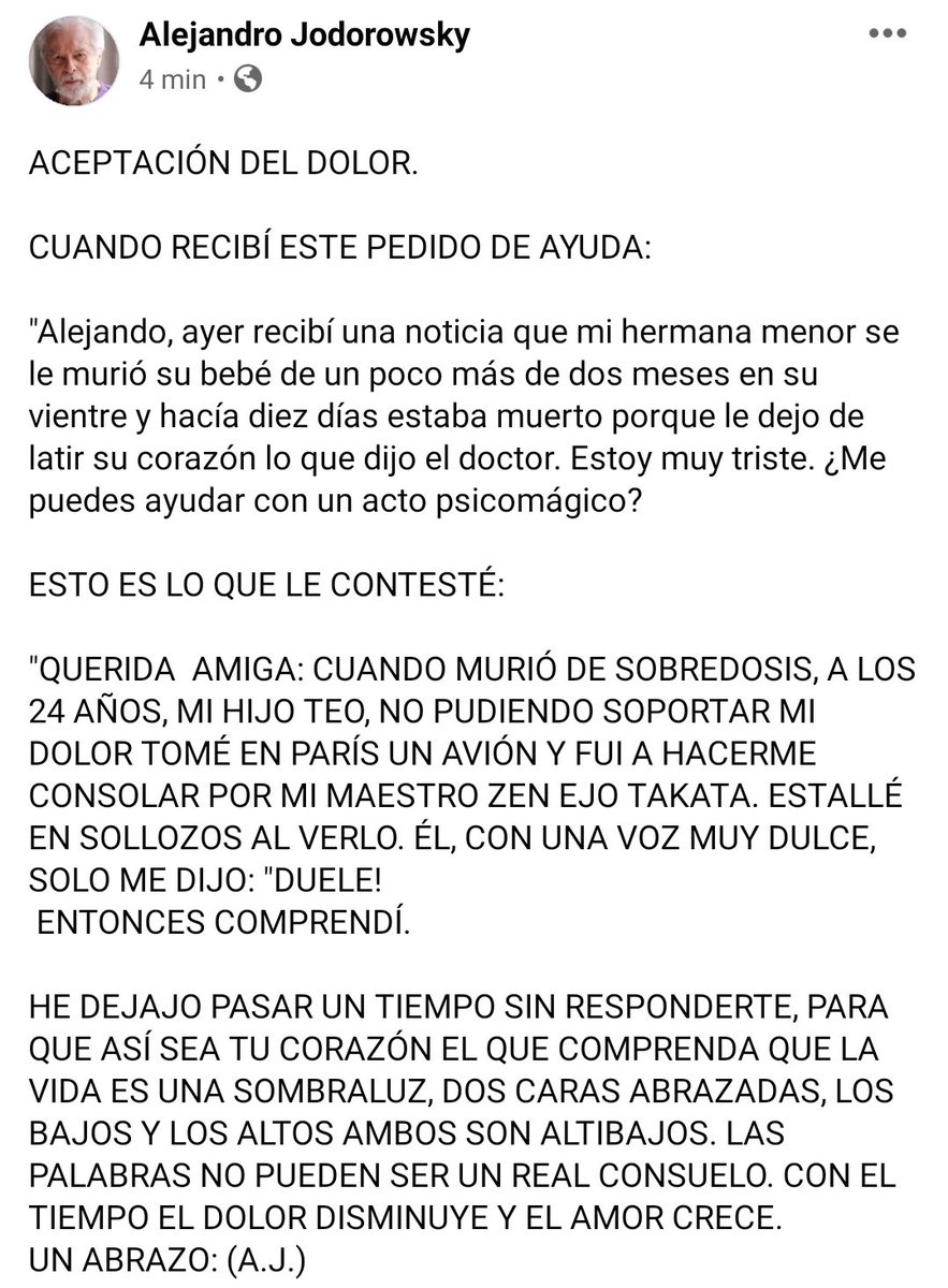 alejodorowsky's tweet photo. ACEPTACIÓN DEL DOLOR https://t.co/NLZcZtOMGt
