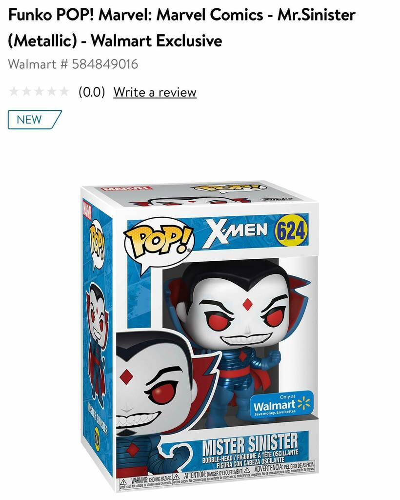 mr sinister funko pop walmart