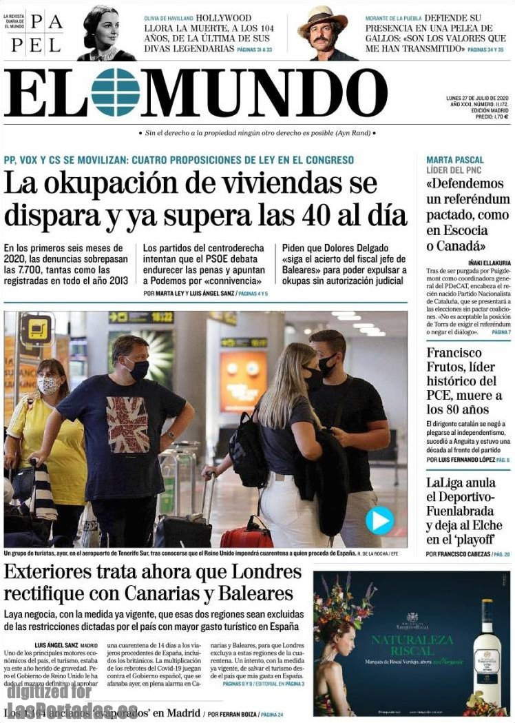 Gil_JavierGil's tweet photo. En Cataluña se presenta una ley para regular el precio de los alquileres. Si se aprueba podría extenderse al resto del Estado

La patronal inmobiliaria reacciona inmediatamente diciendo que el problema no son los precios, sino la okupación

Tienen mucho poder. Dos portadas en 24h https://t.co/LuXX0ENDwX